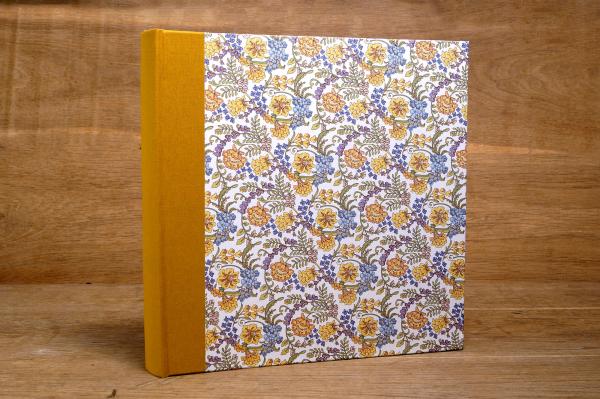 Extraordinary photo album "Otti", flowers yellow and blue, handmade in Germany